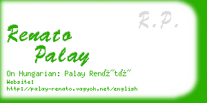 renato palay business card